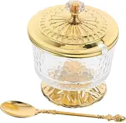 Glass Sugar Bowl Tether Lanyard Battery Powered Sleeping Cable Organiser Refrigerator Deicing Door Wedges Sliders Nozzle Air Refrigerator Sugar Dispenser Zinc Alloy Golden