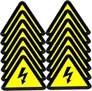 Cabilock 50Pcs High Voltage Warning Stickers Adhesive Electric Labels Caution Decals for Factory Equipment Instant Recognition Safety Signs