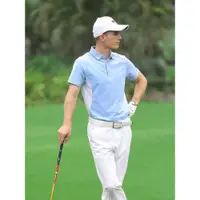 在飛比找ETMall東森購物網優惠-PGM新款高爾夫球服裝男士短袖t恤時尚動休閑上衣速干網眼透氣