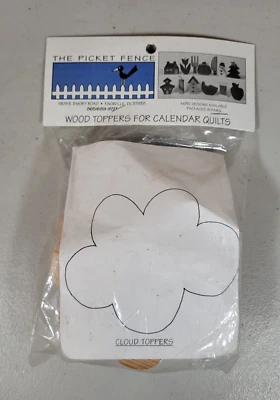 The Picket Fence Wood Topper For Calendar Quilts - Clouds