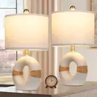 Boho Rattan Table Lamps for Bedroom Nightstand 18" Farmhouse Bedside 1-Bohemian