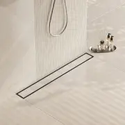 32-Inch Linear Shower Drain 2 in 1 Flat & Tile Insert 304 Stainless Steel