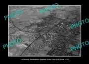 OLD POSTCARD SIZE PHOTO LETCHWORTH HERTFORDSHIRE ENGLAND AERIAL VIEW TOWN 1951