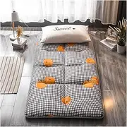 Tatami Roll Up Mat, Single Double Japanese Futon Floor Mattress, Folding Bed Portable Camping Mattress, Non-slip Floor Lounger Sofa Bed (Color : A, Size : Single(90x200cm))