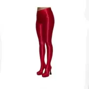 Jeffrey Campbell Womens Patalones Pants Boot in Red Metallic NIB 8.5 9