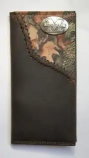 ZEP-PRO Marshall University Fence Row Camo Leather Roper Wallet TIN Gift BOX