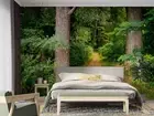 3D Forest Road Landscape Self-adhesive Removeable Wallpaper Wall Mural