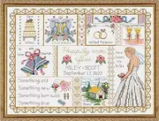 Janlynn 50577 Counted Cross Stitch Kit 13.25"X10", Wedding Collage (14 Count)