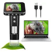 Kids Microscope Handheld Microscope, 3.5 inch LCD Screen 1000X Portable Pocket Microscope for Kids Men Women