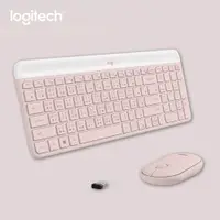 在飛比找PChome24h購物優惠-【Logitech 羅技】MK470 超薄無線鍵鼠組/玫瑰粉