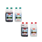Canna Aqua Vega A+B + Flores A+B - 4 x 1L Set - Hydroponics Base Nutrient