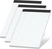 White Note Pads A4 College Ruled Legal Pad, 3 Pack Notepads A4 Lined Paper Pad Narrow Ruled Writing Pads, 30 Sheets Per Note Pad, Micro Perforated White Legal Pads A4 Line Pads for Work/School/Office