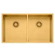 OLIVERI Spectra Double Bowl Sink - Brushed Gold SB63AU