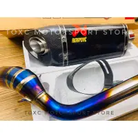 在飛比找蝦皮購物優惠-Force Smax Akrapovic 斜口蠍 鈦前段 黃