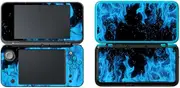 UUShop Protective Vinyl Skin Sticker Cover Wrap for New Nintendo 2DS XL/LL Ice Blue Flame