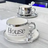 在飛比找ETMall東森購物網優惠-輕奢咖啡杯碟美式陶瓷咖啡杯英式下午茶茶具套裝陶瓷杯花茶杯子包