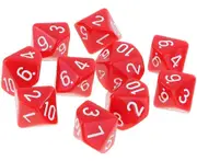 10PCS Polyhedral Dice Dice Game Dice for DND RPG Board Game Card Game Digital dice Dungeons and Dragons game dice - Rot