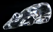 RARE! VINTAGE BACCARAT MOUSE / RAT CRYSTAL FIGURINE 4" LONG FRANCE NEW IN BOX