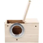 Parrots Mating Breeding Box Wooden Bird Nest Nests Bed for Cage House