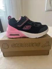 Skechers Microspec Max Advance Fly 3.0 303595L-NVPK Girl 8 Shoes Navy Sneakers