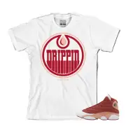 Tee to match Air Jordan Retro 13 Dune Red Sneakers. Drippin Tee