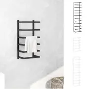 Towel Rack Black Steel Bathroom Hanger Holder 24x12x48/24x12x96 cm vidaXL