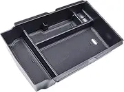 GUERBEIS Car Center Console Armrest Storage Organizer Box,Fit For CRV CR-V, 2023-2024 Tray Black With Black Rubber Pads Vehicle Console storage box unit