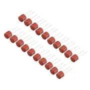 20X DIP Mounted Miniature Cylinder Slow Blow Micro Fuse T4A 4A 250V Red