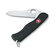 Victorinox One Hand Sentinel w/Clip - Swiss Army Knife - Black - SAK