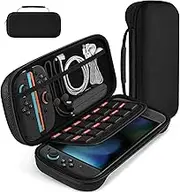 ivoler Carrying Case for Nintendo Switch 2 Model(2025), Portable Hard Shell Pouch Carrying Travel Game Bag for Nintendo Switch 2 Accessories Holds 12 Game Cartridge (Black)