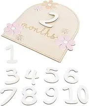 CATIEBYE 1 Set of Wooden Baby Milestone Household Milestone Card Wood Milestone Markers