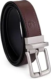 [Timberland] Men's Big-tall Classic Leather Belt Reversible From Brown To Black Big and Tall