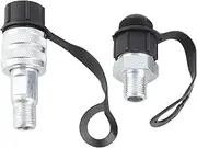 Oreilet Hydraulic Coupler, High Pressure Hydraulic Quick Coupler Set, M16x1.5 Thread, 70MPa, 2 Dust Caps, Quick Connect Coupling for High Pressure Hose