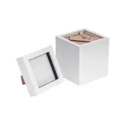 Nicola Spring Box Picture Glass Photo Frame, Standing & Hanging - for 4x4" (10x10cm) Photos - Pack of 5