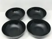 Tupperware Open House Cereal Bowls Set Of 4 Black 3 Cups New