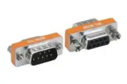 5-PACK Null Modem DB9 Male / Female mini gender changer