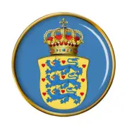 Danish Royal Coat of Arms Pin Badge