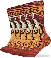 [NQHJT] Prosperity in The Year of The Tiger Socks for Women Men Breathable Boot Socks Warm Calf Socks for Hiking Work, Style, One Size, Style, One size