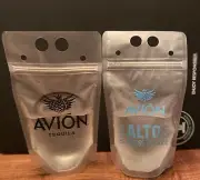 NEW Avion Tequila Altos Sealable Multiuse Clear Bag with Logo Set of 10