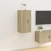 Wall Mounted TV Stand Sonoma Oak Cabinet - Living Room Media Storage, Modern Entertainment Center, TV Tables, Bedroom Furniture, Space Saver, Bookshelf