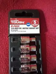Hyper Tough Eight Piece 3/8"Metric Socket Set