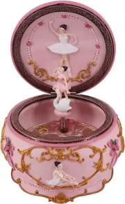 Classical Ballerina Music Box Collectible Mechanical Musical Box with Colorful L