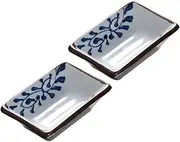 BESTOYARD 2pcs Decorative Ceramic Sauce Dishes Small Appetizer Spice Bowls Versatile Dipping Seasoning Plates for Home Restaurants Catering