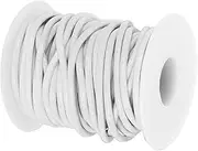 uxcell 11 Yard x 3mm Round Leather Cord for Jewelry Making, Leather String Lace Leather Rope Spool for Crafting Necklace Bracelet Beading Lanyard Braiding, White