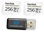 High Endurance 256GB MicroSDXC Memory Card (2 Pack) for Dash Cams & Home