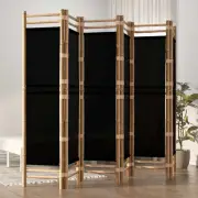 vidaXL Folding 6-Panel Room Divider 240 cm Bamboo and Canvas 2BB