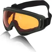 X AUTOHAUX Motorcycle Riding Goggles PC PU Cycling Sunglasses Orange Lens Army Green Frame