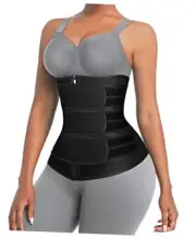 Waist Trainer for Women Plus Size Medium-Waist 28"-30.5" Black-3mm Neoprene