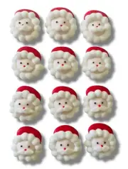 Santa Christmas Cupcake Toppers Icing Edible Sugar Cake Topper Xmas Santa Clause