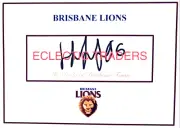 Hugh McCluggage SIGNED Brisbane Lions Card. AFL Football. Neale Zorko Joe Will.